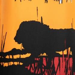 Pre Owned Diane von Furstenberg Multicolor Lion Landscape Print Harriet Dress XS