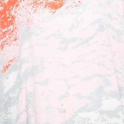 Pre Owned Diane von Furstenberg Grey & Pink Dream Cloud Print Silk New Hanky Top S