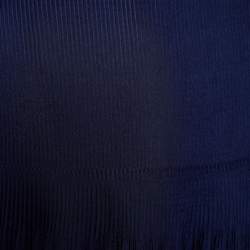 Pre Owned Diane von Furstenberg  Blue Synthetic Micro Pleated Blouse L