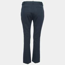 Pre Owned Diane von Furstenberg Navy Blue Knit Trousers M