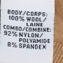 Pre Owned Diane von Furstenberg Brown Wool Lace Detail Shara Sweater L