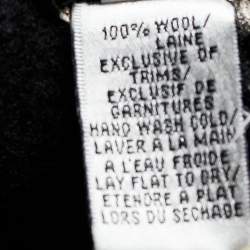 Pre Owned Diane Von Furstenberg Black/Silver Wool Embellished Jacket L