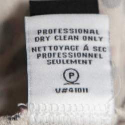 Pre Owned Diane Von Furstenberg Multicolor Printed Silk Pleated Drawstring Front Dress L