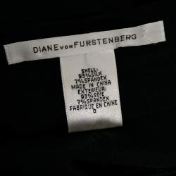 Pre Owned Diane von Furstenberg Black Silk Drawstring Pants XS