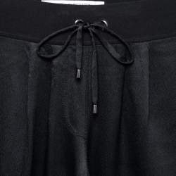 Pre Owned Diane von Furstenberg Black Silk Drawstring Pants XS