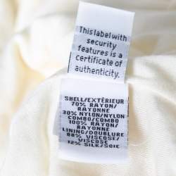 Pre Owned Diane Von Furstenberg Cream Lace Wrap Dress L