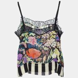 Pre Owned Diane von Furstenberg Floral Silk Parisse Cami Top L