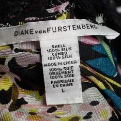 Pre Owned Diane von Furstenberg Floral Silk Parisse Cami Top L