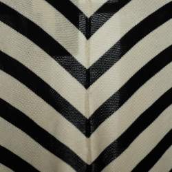 Pre Owned Diane von Furstenberg  Monochrome Cotton Silk Melina Cardigan M