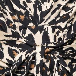 Diane von Furstenberg Brown Animal Print Silk Jersey Melinda Jumpsuit L