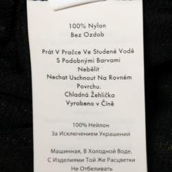 Pre Owned Diane von Furstenberg Yellow and Black Printed Side Ruched Detail Skirt XL