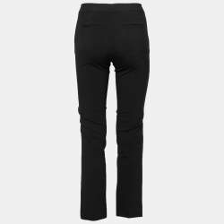 Pre Owned Diane Von Furstenberg Black Wool Trousers XS