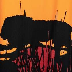 Pre Owned Diane Von Furstenberg Multicolor Lion Landscape Print Silk & Crepe Maxi Skirt M