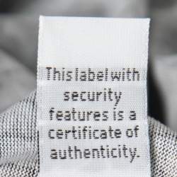 Pre Owned Diane von Furstenberg Navy Blue Printed Silk Jersey Cybil Wrap Dress M