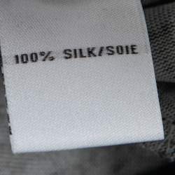 Pre Owned Diane von Furstenberg Navy Blue Printed Silk Jersey Cybil Wrap Dress M