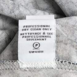 Pre Owned Diane von Furstenberg Navy Blue Printed Silk Jersey Cybil Wrap Dress M