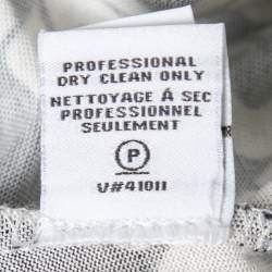 Pre Owned Diane von Furstenberg Black Printed Silk Jersey Jeanne Wrap Dress M