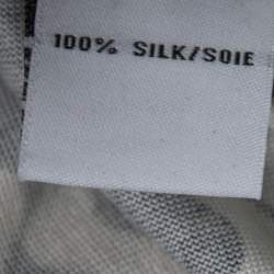 Pre Owned Diane von Furstenberg Black Printed Silk Jersey Jeanne Wrap Dress M