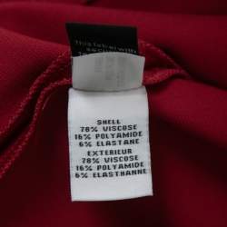 Pre Owned Diane Von Furstenberg Red Stretch-Knit Pencil Skirt L