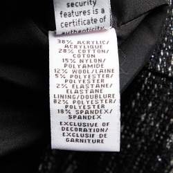 Pre Owned Diane von Furstenberg Black Lurex Embellished Laya Silver Ladder Jacket L