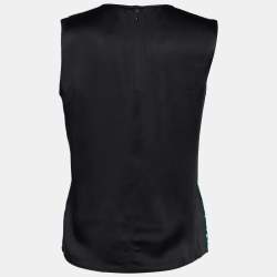 Pre Owned Diane von Furstenberg Green Sequined Tank Top P