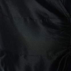 Pre Owned Diane von Furstenberg Black Silk Taffeta Sue Park Wrap Dress M