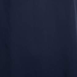 Pre Owned Diane Von Furstenberg Navy Blue Silk Maggy Blouse M