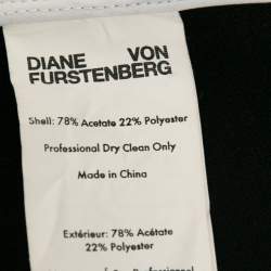 Pre Owned Diane Von Furstenberg Black Crepe Asymmetrical Cropped Jacket S