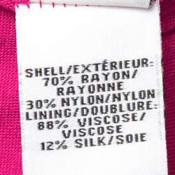 Pre Owned Diane Von Furstenberg Magenta Pink Lace Cap-Sleeve Mini Dress M