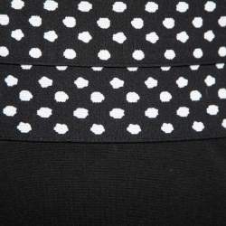 Pre Owned Diane Von Furstenberg Black Knit Dotted Waistband Detail Elsa Skirt M