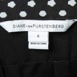 Pre Owned Diane Von Furstenberg Black Knit Dotted Waistband Detail Elsa Skirt M