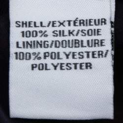 Pre Owned Diane Von Furstenberg Red Printed Silk Tie-Neck Top M