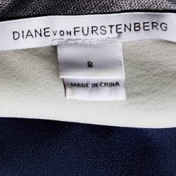Diane Von Furstenberg Color Block Crepe Yumi Shift Dress M