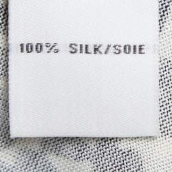 Pre Owned Diane Von Furstenberg Black Printed Jersey Silk Twist Detail Dress S