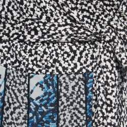 Pre Owned Diane Von Furstenberg Multicolor Printed Silk Wrap Dress M