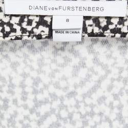 Pre Owned Diane Von Furstenberg Multicolor Printed Silk Wrap Dress M