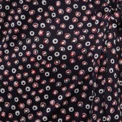 Pre Owned Diane Von Furstenberg Navy Blue Pirouette Dot Print Silk Jersey Cybil Wrap Dress XS
