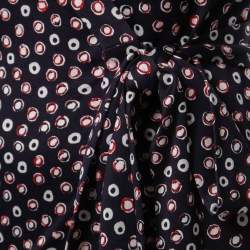 Pre Owned Diane Von Furstenberg Navy Blue Pirouette Dot Print Silk Jersey Cybil Wrap Dress XS