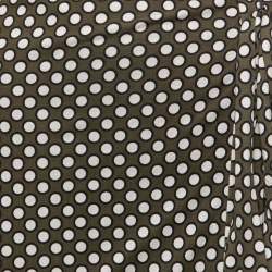 Pre Owned Diane Von Furstenberg Olive Green Polka Dotted Silk Wrap Dress M
