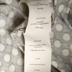 Pre Owned Diane Von Furstenberg Olive Green Polka Dotted Silk Wrap Dress M