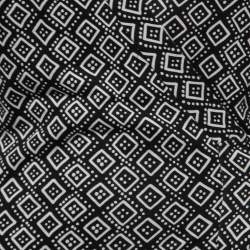 Pre Owned Diane von Furstenberg Black Printed Jersey-Silk Jeanne Wrap Dress L