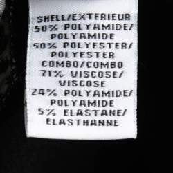 Pre Owned Diane Von Furstenberg  Black Printed Contrast Knit Sleeveless Midi Dress L