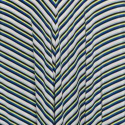 Diane Von Furstenberg Multicolor Striped Crepe High Waist Maxi Skirt S