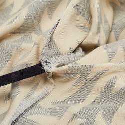 Pre Owned Diane Von Furstenberg Black Patterned Taurus Silk Wrap Midi Dress L