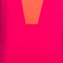 Diane Von Furstenberg Pink Colorblock Crepe Shift Dress S