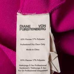 Diane von Furstenberg Pink Knit Ruffle Detail Sweater Top S