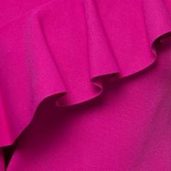 Diane von Furstenberg Pink Knit Ruffle Detail Sweater Top S