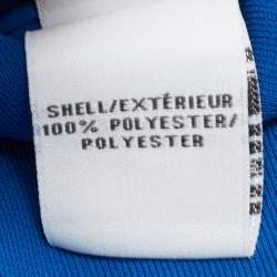 Pre Owned Diane Von Furstenberg Blue Crepe Ruffle Detailed Sleeveless Midi Dress S