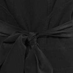 Pre Owned Diane von Furstenberg Black Knit A-Line Midi Dress M