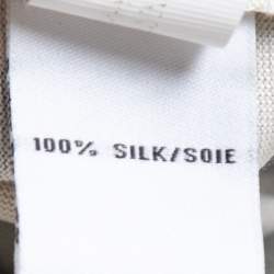 Pre Owned Diane Von Furstenberg Multicolor Printed Knit Draped Tie Detail Short Dress M